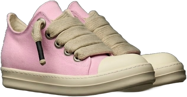 DUAA Pink and beige sneaker with a unique sole design on a white background